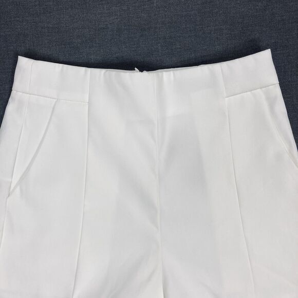Shein Sexy Summer High Waisted Shorts Sz XS White Pockets Rear Zip Coastal Beach - Picture 3 of 13